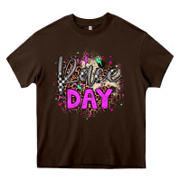 Chocolate Brown race day Heavy Core Tee - JahusDesignShop