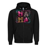 Black Racing leopard frame mama Mother's Day Zipper Hoodie - LillyAllenDesigns