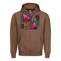 Chestnut Racing leopard frame mama Mother's Day Zipper Hoodie - LillyAllenDesigns