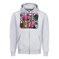 Heather Grey Racing leopard frame mama Mother's Day Zipper Hoodie - LillyAllenDesigns