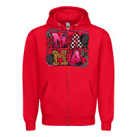 Red Racing leopard frame mama Mother's Day Zipper Hoodie - LillyAllenDesigns