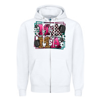 White Racing leopard frame mama Mother's Day Zipper Hoodie - LillyAllenDesigns