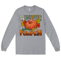 Heather Grey whatever spices your pumpkin Long Sleeve Tee - CowGirlArtShop