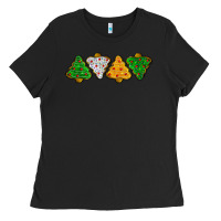 Black christmas tree cookies Ladies Tee - LillyAllenDesigns