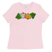 Bubblegum Pink christmas tree cookies Ladies Tee - LillyAllenDesigns