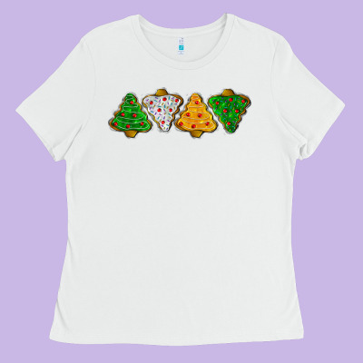 Christmas Tree Cookies Ladies Tee Designed By Lillyallendesigns