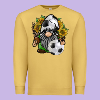 Soccer Gnome Premium Sweatshirt Designed By Racoondesign
