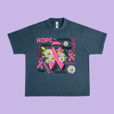 Breast Cancer Urban Heavy Tee Designed By Nancycooperartshop
