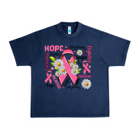 Navy Breast Cancer Urban Heavy Tee - NancyCooperArtShop