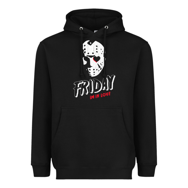 Friday The 13th Friday I'm In Love Vintage Style Horror Halloween T Sh Heavyweight Hoodie by lanVoArt | Teevron