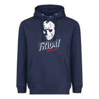 Navy friday the 13th friday i'm in love vintage style horror halloween t sh Heavyweight Hoodie - lanVoArt