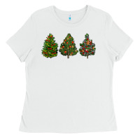 White christmas trees Ladies Tee - LillyAllenDesigns