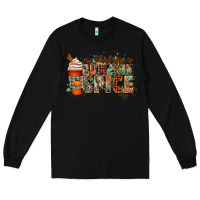 Black my blood type is pumpkin spice Long Sleeve Tee - CowGirlArtShop