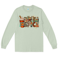 Matcha my blood type is pumpkin spice Long Sleeve Tee - CowGirlArtShop