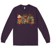 Plum my blood type is pumpkin spice Long Sleeve Tee - CowGirlArtShop