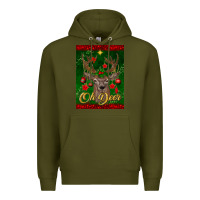 Army Green oh deer car air freshener Premium Hoodie - BundleAndBundleShop