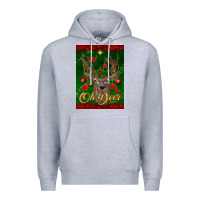Heather Grey oh deer car air freshener Premium Hoodie - BundleAndBundleShop
