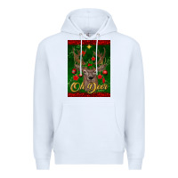 White oh deer car air freshener Premium Hoodie - BundleAndBundleShop