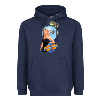 Navy not of this earth girls are easy mixup Heavyweight Hoodie - lanVoArt