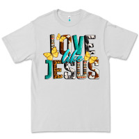 Dove Grey Love Like Jesus Premium Tee - LillyAllenDesigns