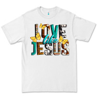 White Love Like Jesus Premium Tee - LillyAllenDesigns