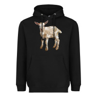 Black Baby Saanen Goat Heavyweight Hoodie - LillyAllenDesigns