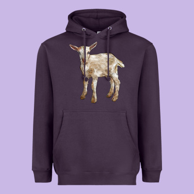 Baby Saanen Goat Heavyweight Hoodie Designed By Lillyallendesigns