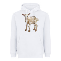 White Baby Saanen Goat Heavyweight Hoodie - LillyAllenDesigns