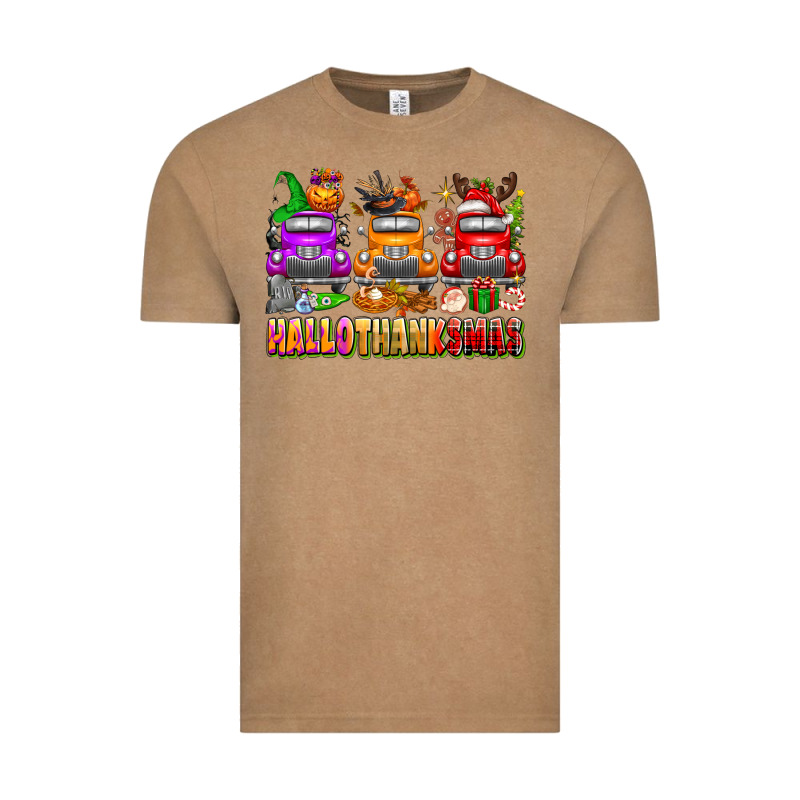 Hallothanksmas Trucks Vintage Tee by texasbilliewilder | Teevron