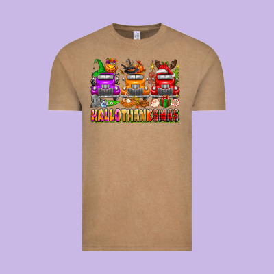 Hallothanksmas Trucks Vintage Tee Designed By Texasbilliewilder