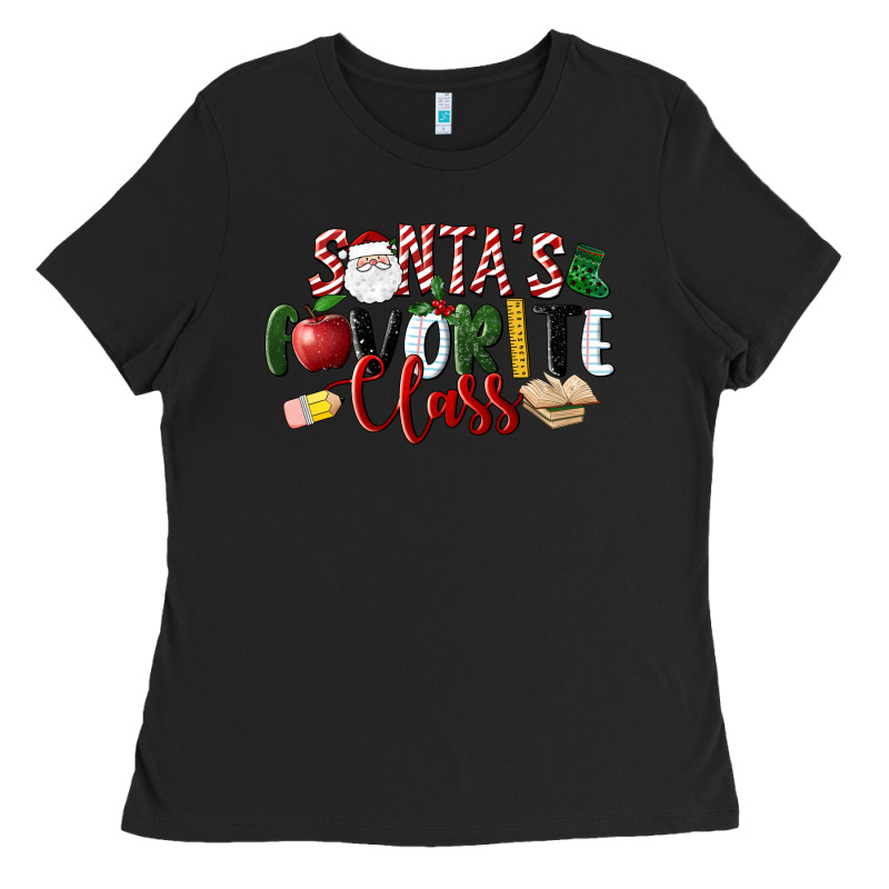 Santa's Favorite Class Christmas Ladies Tee by LillyAllenDesigns | Teevron