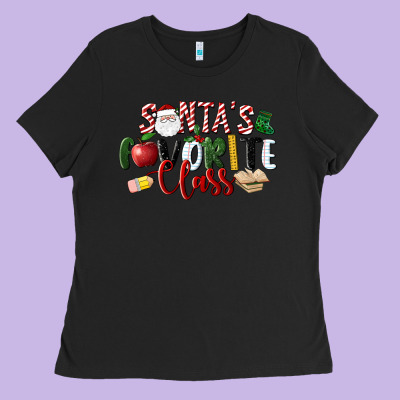 Santa's Favorite Class Christmas Ladies Tee Designed By Lillyallendesigns