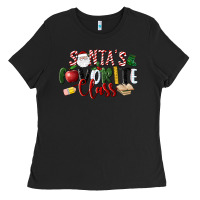 Black Santa's Favorite Class Christmas Ladies Tee - LillyAllenDesigns