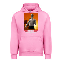 Fuchsia Pink rooster topgun retro Urban Hoodie - lanVoArt