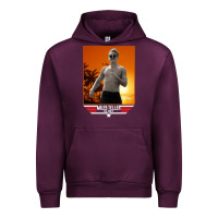 Mauve Wine rooster topgun retro Urban Hoodie - lanVoArt