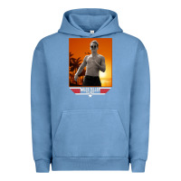 Pigment Pebble Blue rooster topgun retro Urban Hoodie - lanVoArt