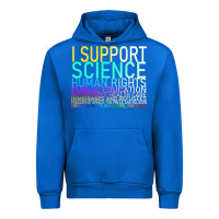 Cobalt Hot Trend I Support Science Human Rights Public Education Urban Hoodie - lanVoArt