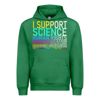 Emerald Hot Trend I Support Science Human Rights Public Education Urban Hoodie - lanVoArt