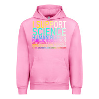 Fuchsia Pink Hot Trend I Support Science Human Rights Public Education Urban Hoodie - lanVoArt
