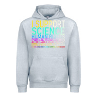 Heather Grey Hot Trend I Support Science Human Rights Public Education Urban Hoodie - lanVoArt