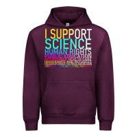 Mauve Wine Hot Trend I Support Science Human Rights Public Education Urban Hoodie - lanVoArt