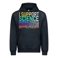 Navy Hot Trend I Support Science Human Rights Public Education Urban Hoodie - lanVoArt