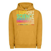 Pigment Peanut Butter Hot Trend I Support Science Human Rights Public Education Urban Hoodie - lanVoArt