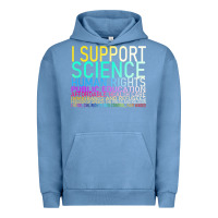 Pigment Pebble Blue Hot Trend I Support Science Human Rights Public Education Urban Hoodie - lanVoArt