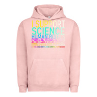 Pigment Salmon Hot Trend I Support Science Human Rights Public Education Urban Hoodie - lanVoArt