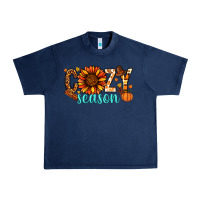 Navy Cozy season Thanksgiving Urban Heavy Tee - NancyCooperArtShop