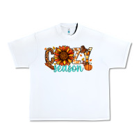 White Cozy season Thanksgiving Urban Heavy Tee - NancyCooperArtShop