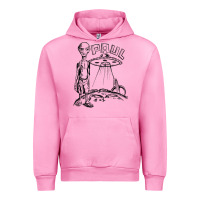 Fuchsia Pink the alien paul Urban Hoodie - lanVoArt