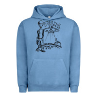 Pigment Pebble Blue the alien paul Urban Hoodie - lanVoArt