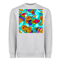 Heather Grey Pride lgbtq ice cream and sunflowers seamless Heavyweight Sweatshirt - BundleAndBundleShop
